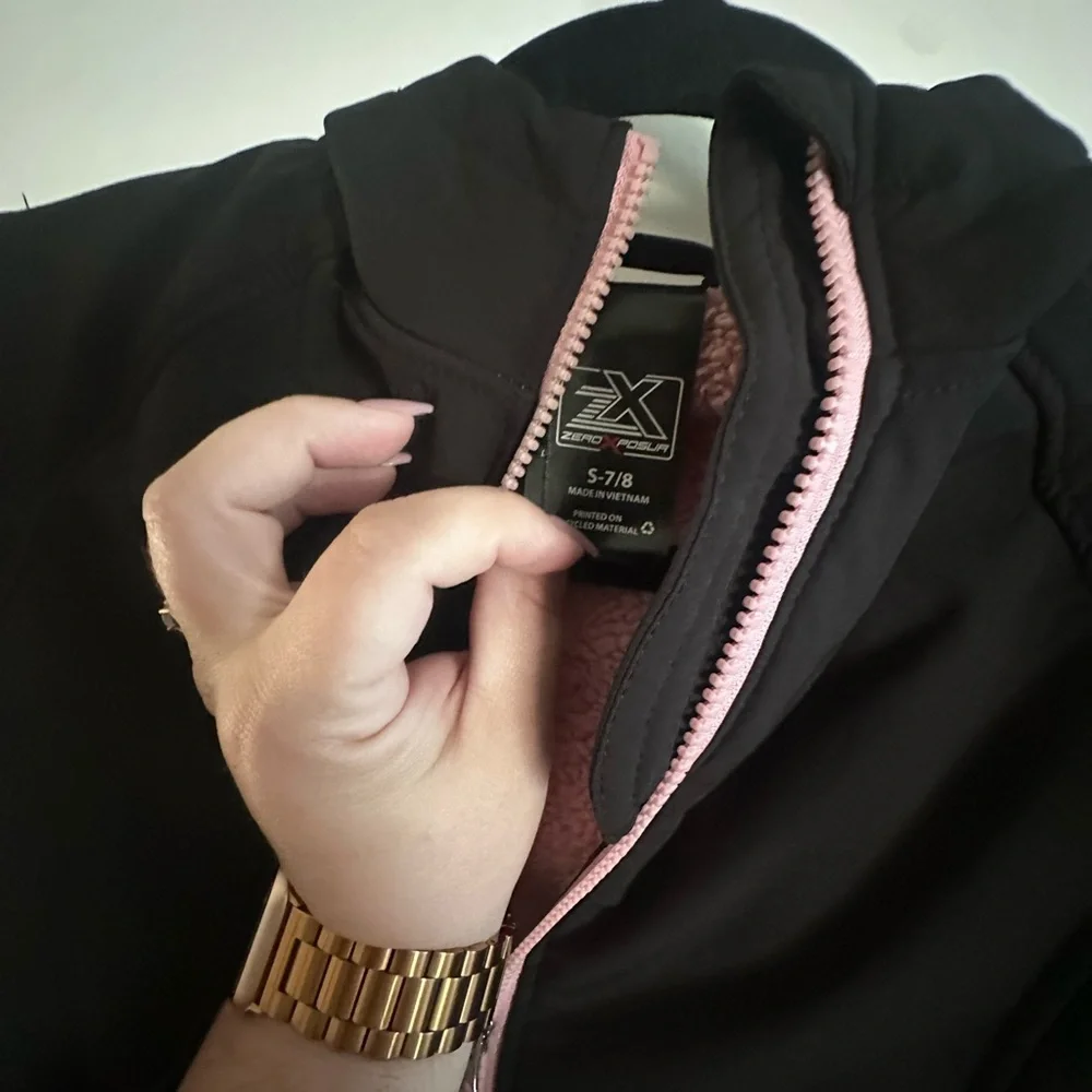 ZeroXposur Black Jacket‎ with Pink Trim and Zip